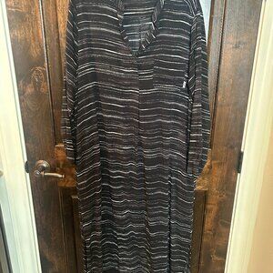 DKNY caftan - L - black and white